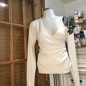 Like New Sweater w embellishment on shoulder By Attention Size L